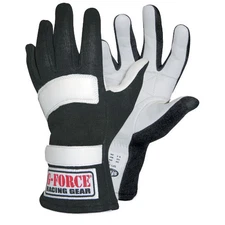 G-FORCE 4101XSMBK G5 RaceGrip Driving Gloves - Double Layer - Black - X-Small