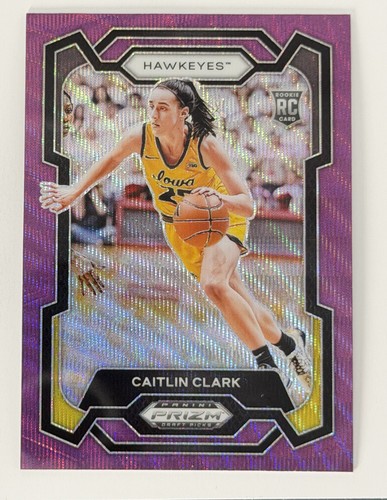 2024 Panini Prizm Draft Picks CAITLIN CLARK #57 Purple Wave Prizm RC