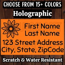 50 RETURN ADDRESS MAILING LABELS 2.25"×1.25 ENVELOPE STICKERS INVITATION FLOWERS