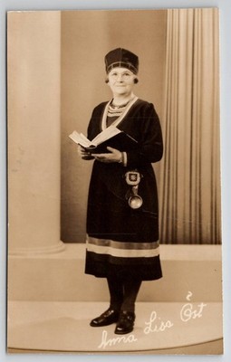 RPPC Anna Liss Öst Swedish Gospel Singer aka Lapp-Lisa Portrait Postcard