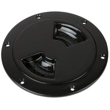 Sea-Dog Smooth Quarter Turn Deck Plate - Black - 4" 336145-1 UPC 035514336079