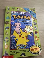 The Official Pokemon Handbook Scholastic 1999 Nintendo Vintage with poster Rare