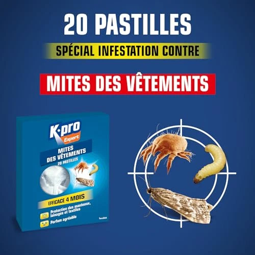 KAPO Pastilles Anti-Mites - Efficace 4 Mois - Protection des Manteaux, Lainages - Photo 2/4