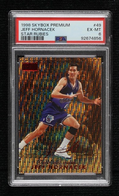 1998-99 Skybox Premium Star Rubies 29/50 Jeff Hornacek #49 PSA 6