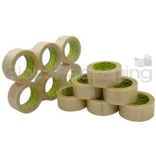 PRIMA BRANDED PREMIUM STRONG VINYL PACKING TAPE 48mm x 66M BROWN, CLEAR & WHITE