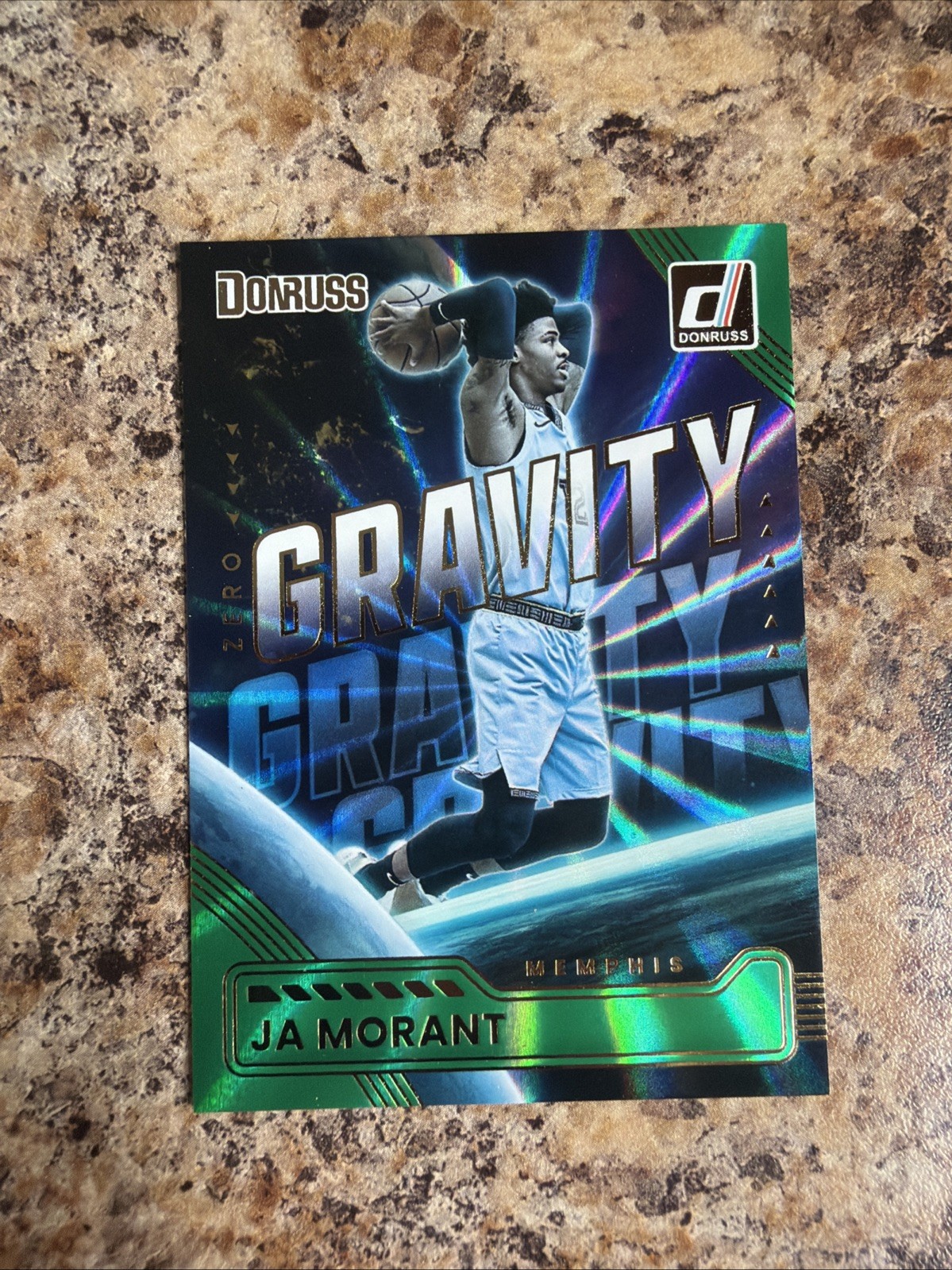 2025-26 Panini Donruss Holo GREEN Laser Gravity Ja Morant #1 Memphis Card!