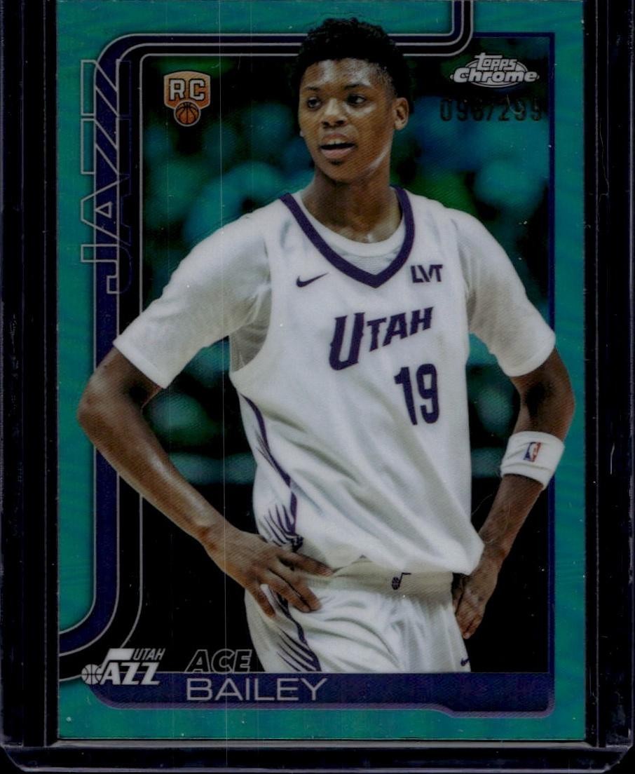 2025-26 Topps Chrome #255 Ace Bailey Teal Refractor #/299