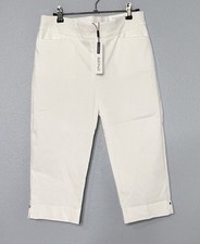 CHICO'S NWT 69 So Slimming Brigitte Rivet Capri Pants Size 0 Alabaster Crop