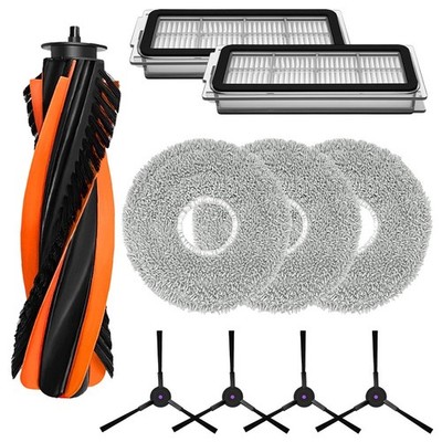 Vacuum Cleaner Replacement Main Side Brush Filter Mop Cloth Kit for Conga X70