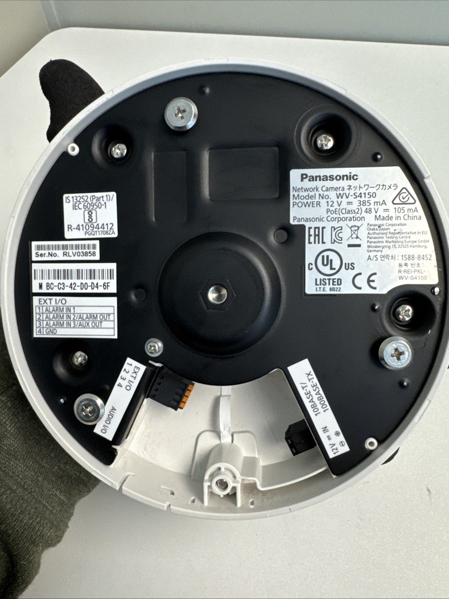 Panasonic WV-S4150 360° Fisheye Network IP Camera PoE 12V Dome