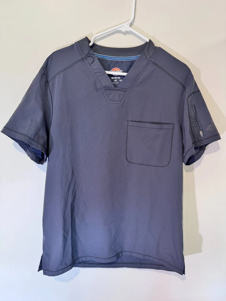 Dickies Dynamix Men’s Scrub Set Navy V-Neck Top & Pants Stretch Size M - Image 2 of 4