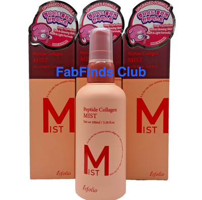 Lot of 3 Korean Esfolio Peptide Collagen Facial Mist Hydration Glowing Skin