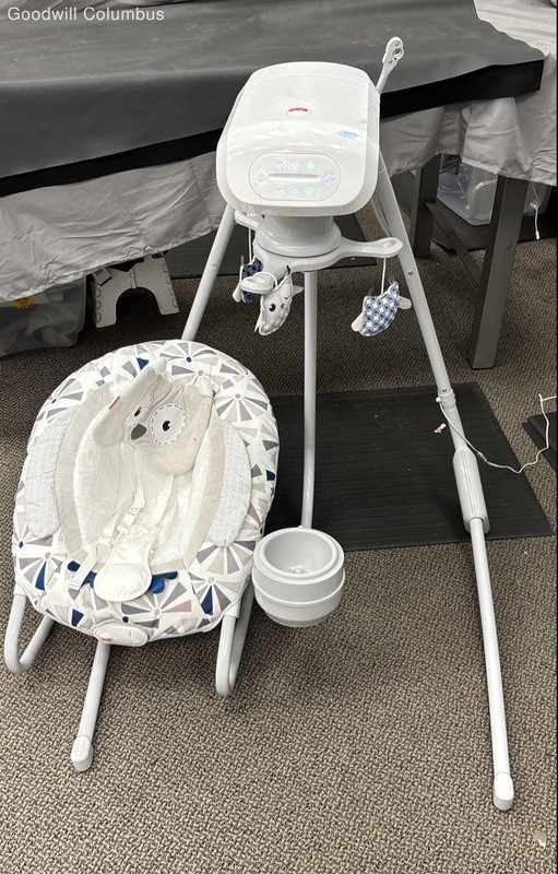 Fisher-Price 2-in-1 Deluxe Baby Swing and Rocker Owl Friends Multi-Motion