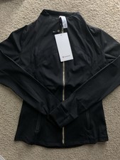 Lululemon Black Women's Full Zip Activewear Jacket Zipped Pockets Thumbholes