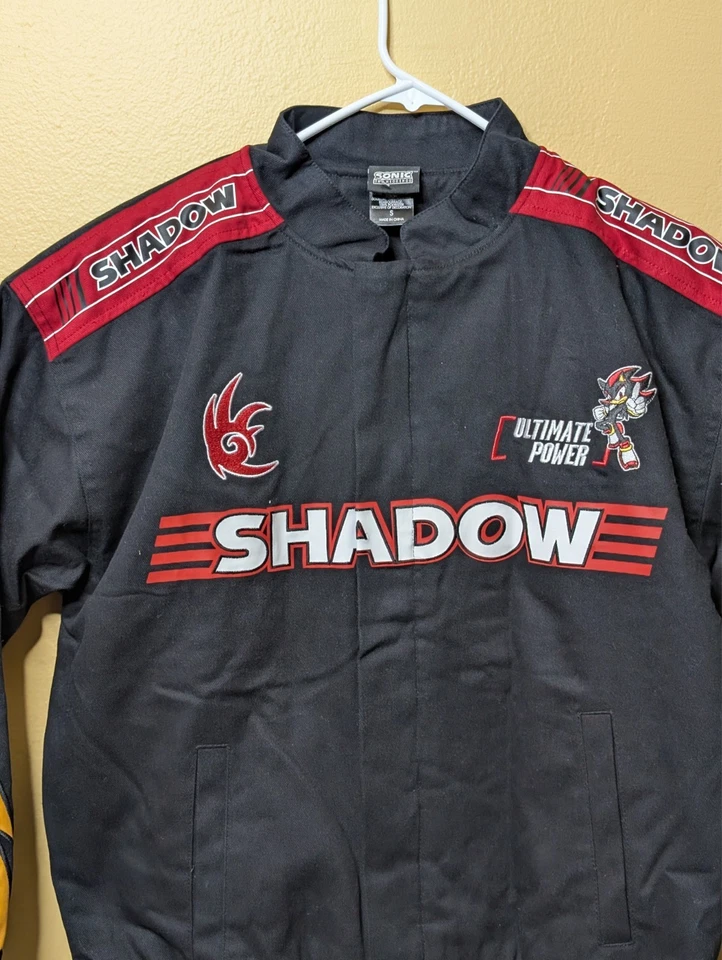 Chaqueta negra Sonic the Hedgehog Shadow Flaming Racing talla pequeña Foto 2 de 4