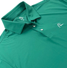 Rhoback Men s The Putting Green Solid Performance Polo Shirt L Farmington CC