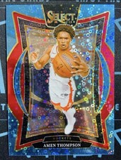 Amen Thompson 2024-25 Panini Select 89/99 Blue Disco Concourse Rockets #59