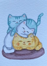 ACEO Original Mixed Media Painting Art