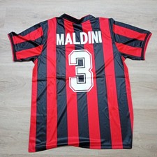 Image of A C Milan Maldini 3 Retro Shirt Size XL
