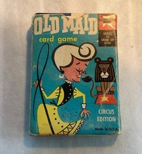 Vintage Old Maid Card Game 1959 Edu-cards Circus Edition Complete