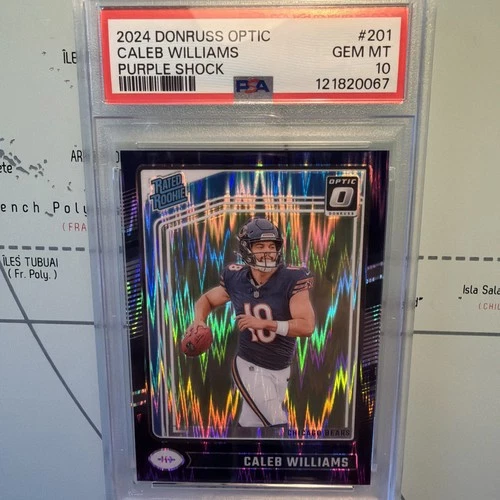 2024 Donruss Optic - Rated Rookie Caleb Williams #201 Purple Shock (RC) PSA 10