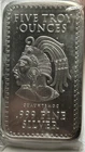 5 oz Silver Bar Golden State Mint GSM Aztec Mayan Calendar .999 Fine Bullion 5oz