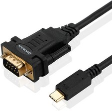 USB Type C to RS232 DB9 Serial Port Adapter Cable, FTDI Chipset, Supports Win...