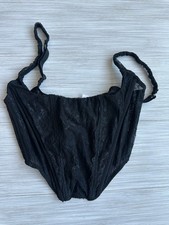 Out from under Black Lace Bustier Hook Eye Closure Floral Pattern Size M
