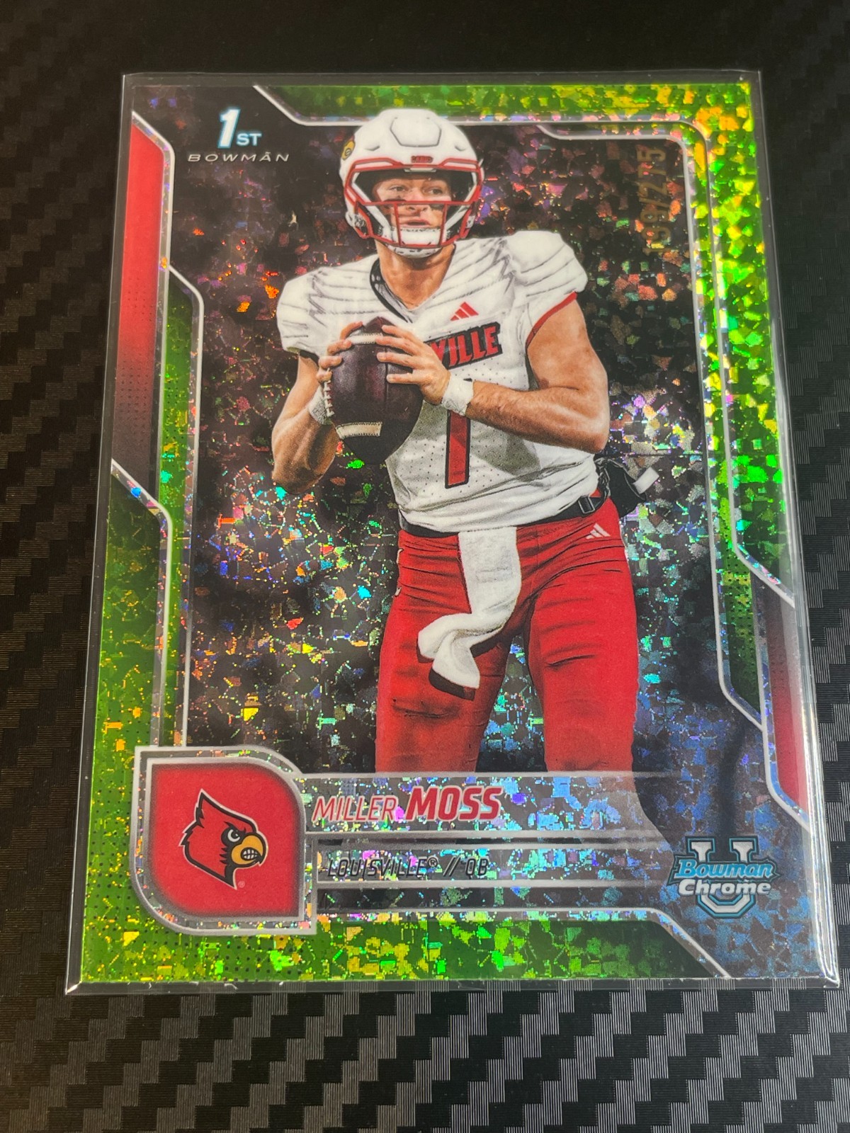 2025 Bowman Chrome University Miller Moss Green Mini Diamond 199/275 #141