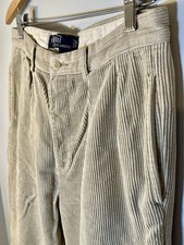 VTG 90s /Y2K Polo Ralph Lauren Andrew Corduroy Pants Pleated Cuffed Baggy 31x27