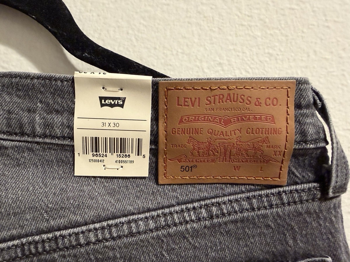 その他 mi Levi's 501 Original Gray Straight High Rise Jeans Men's Cotton