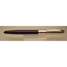 Wing Sung Fountain Pen Fine Pt Burgundy & Gold Built In Converter New 