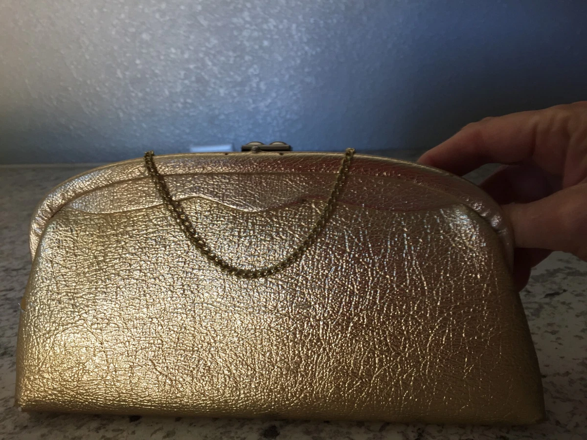 Fabulous Vintage Gold Clutch Purse Evening Bag