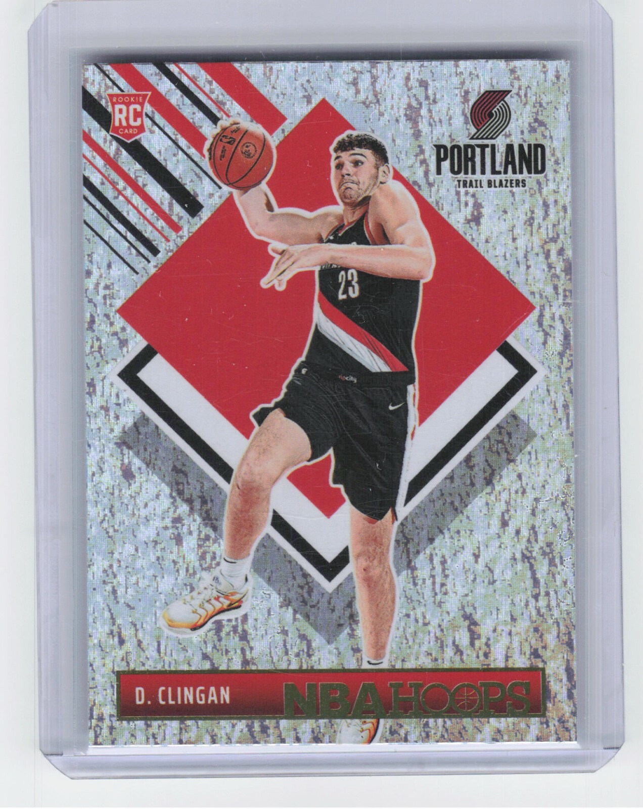 2024-25 Panini NBA Hoops Donovan Clingan #293 Tribute Rookie Texture Holo Foil