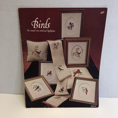 11 Assorted Cross Stitch Pattern Books Lot Cats Birds Sheep Pillows Geese - Picture 5 of 18