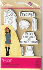 Prima Julie Nutting FRIDA Doll Cling Stamps "Solecito" Cards Planner Tags 913472