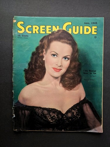 Screen Guide Magazine 14"x 10 1/2" June 1945 Margret O'Hara Rare