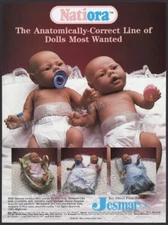 ADVERTISEMENT ONLY – Jesmar Natiora Dolls - Original 1988 Trade AD / ADVERT