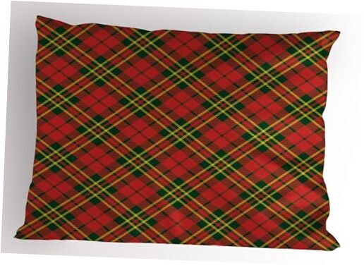 Checkered Pillow Sham, Irish Tartan Plaid 20