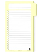  Day-Timer Tabbed Self-Stick Hot Lists, 2-Pads, 4" x 6", 50 Sheets each