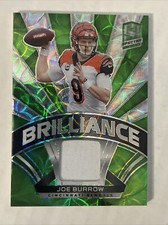 Joe Burrow 2021 Panini Spectra Brilliance Neon Green Scope Prizm Patch /35