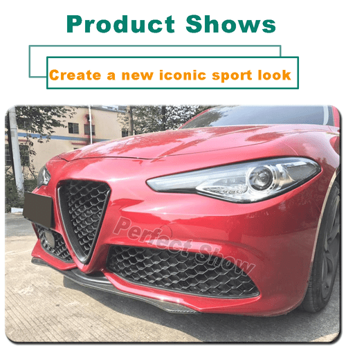 Parrilla emblemática de carbono para Alfa Romeo Giulia Sport & Quadrifoglio - Imagen 3 de 13