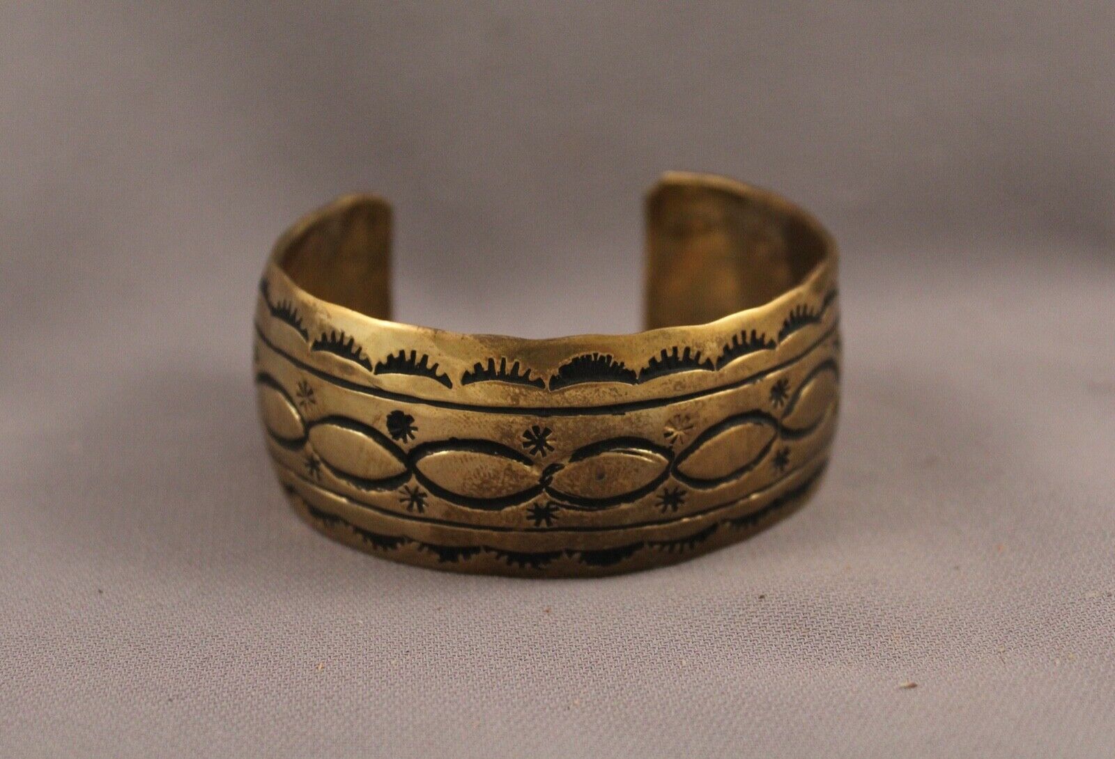 Vintage Navajo Copper/Brass Bracelet Signed J .