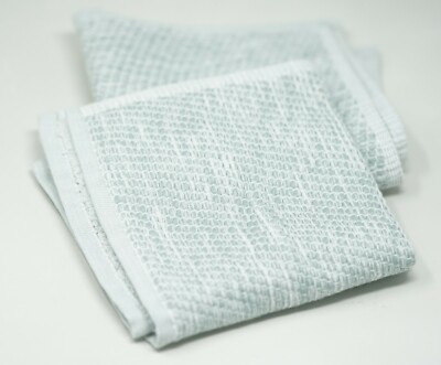 Oake Flat Woven Coastal Textured 100% Cotton Made in Turkey 13'' Washcloth - Sage