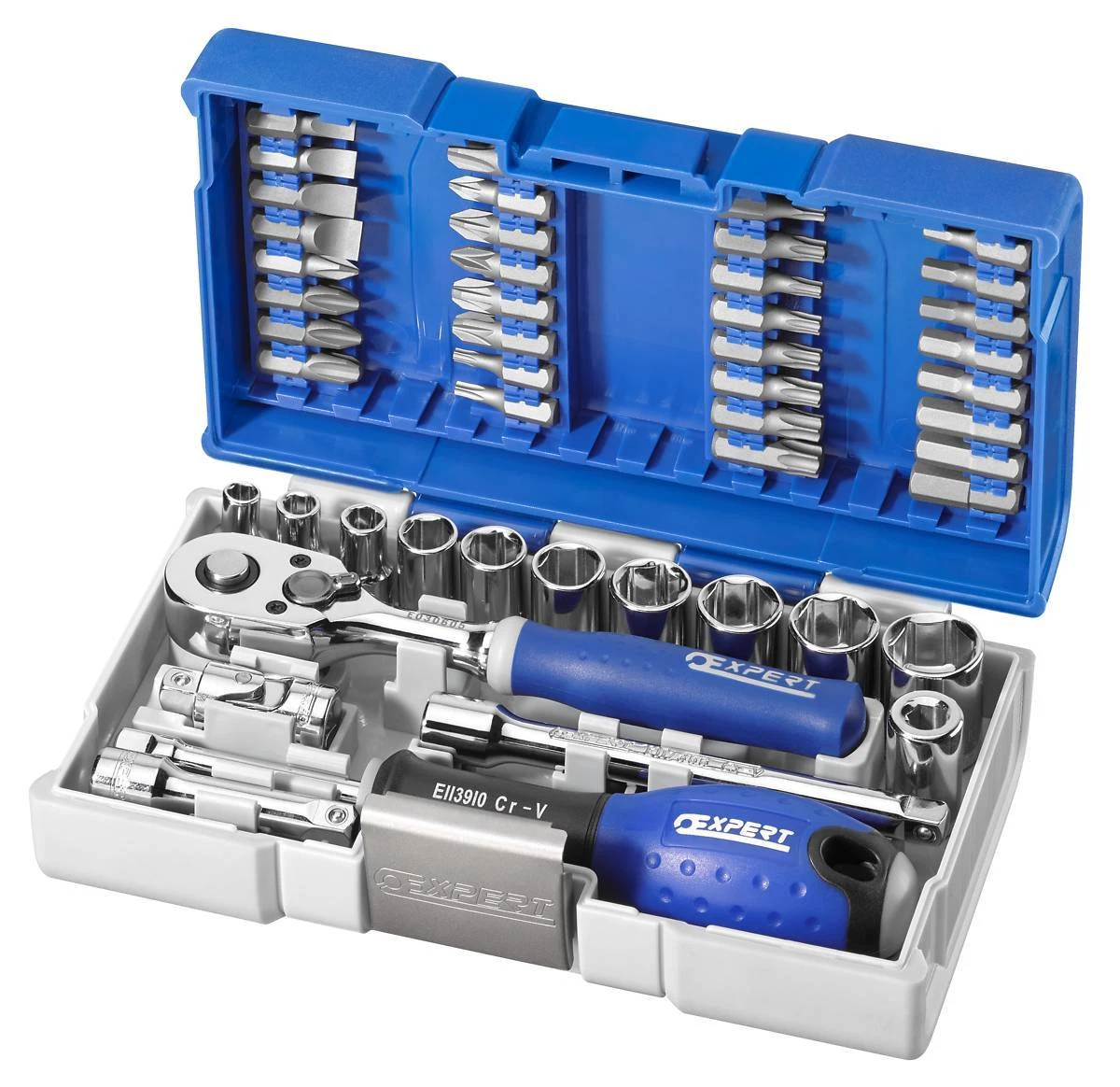 Expert by Facom E030729 48 Pce 1/4 Drive Metric Compact Socket & Bit Set -  Nano 3258950307299