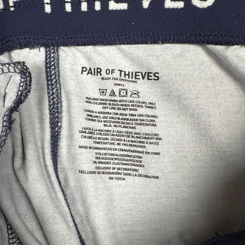 Pair of Thieves Shorts Mens S Blue 6" Pockets Super Soft Lounge Drawstring Sweat - Picture 4 of 8