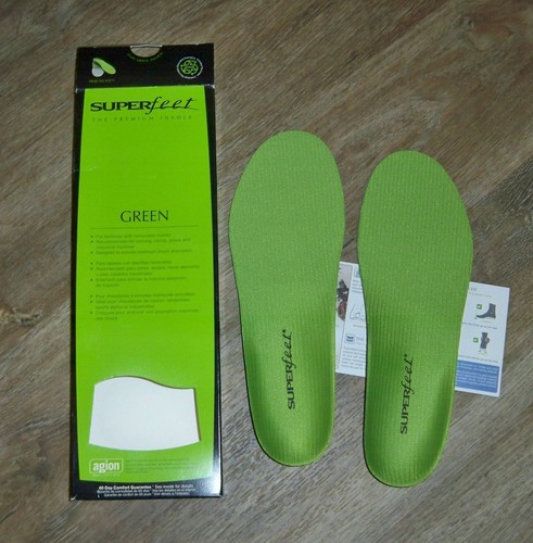 Green Superfeet All-Purpose Support High Arch Insoles (Green) - Trim-To-Fit