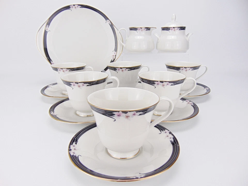 Vintage Royal Doulton Tea Set 15pc Vogue Collection Enchantment Pattern - Image 2 of 4