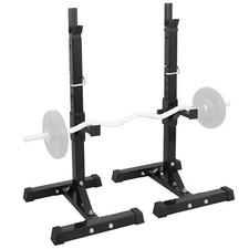 Pair of Adjustable Squat Rack 40"-66" Barbell Rack Steel Squat Stand Bench Press