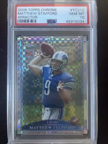 Matthew Stafford 2009 Topps Chrome Xfractor Rookie - PSA 10 - POP 25